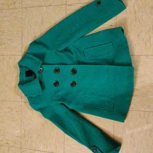 Green Wool Peacoat XS